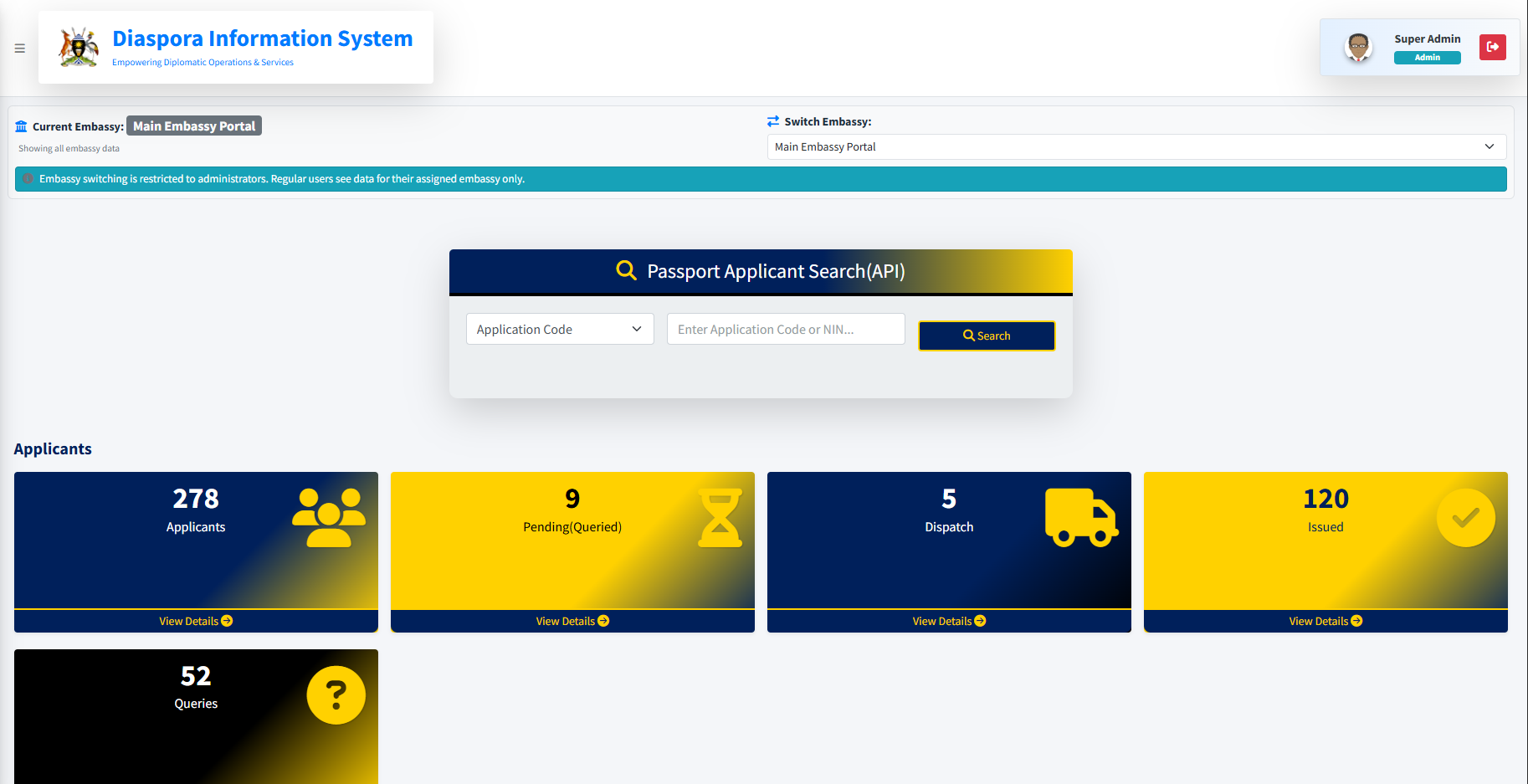 Passport processing